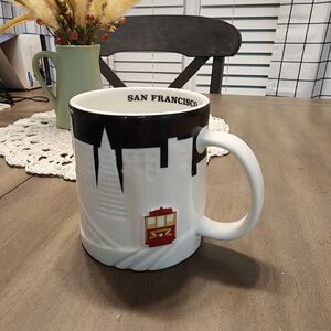 Starbucks Coffee SAN FRANCISCO 16oz Mug 2012 Collectors Black 3D Relief Skyline